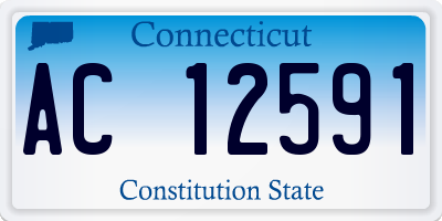 CT license plate AC12591