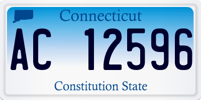 CT license plate AC12596