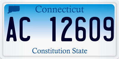 CT license plate AC12609