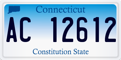 CT license plate AC12612