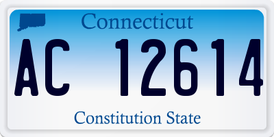 CT license plate AC12614