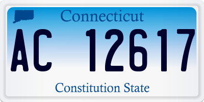 CT license plate AC12617