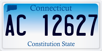 CT license plate AC12627