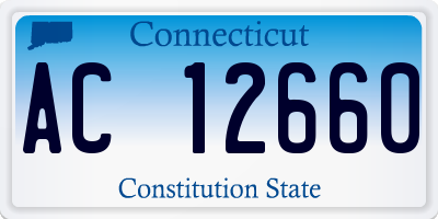 CT license plate AC12660