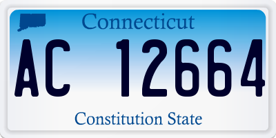 CT license plate AC12664