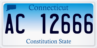 CT license plate AC12666