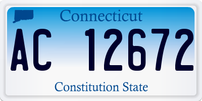 CT license plate AC12672