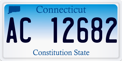 CT license plate AC12682