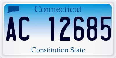 CT license plate AC12685