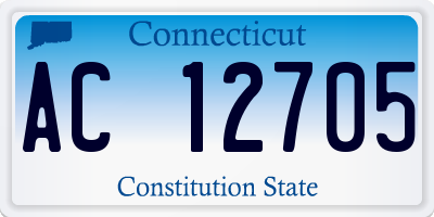 CT license plate AC12705