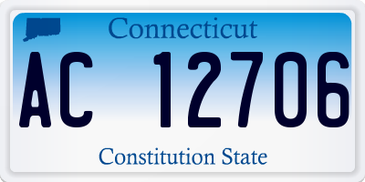 CT license plate AC12706