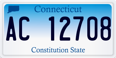 CT license plate AC12708