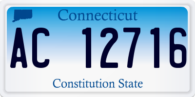 CT license plate AC12716