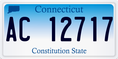CT license plate AC12717