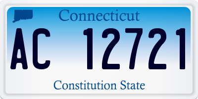 CT license plate AC12721