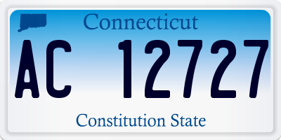 CT license plate AC12727
