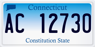 CT license plate AC12730