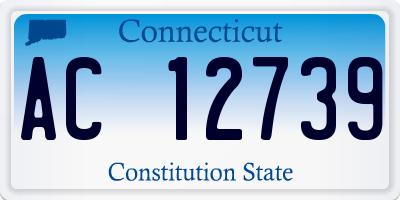 CT license plate AC12739