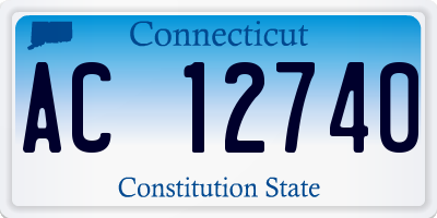 CT license plate AC12740