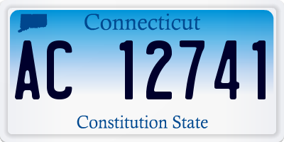 CT license plate AC12741