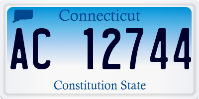 CT license plate AC12744