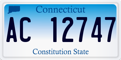 CT license plate AC12747