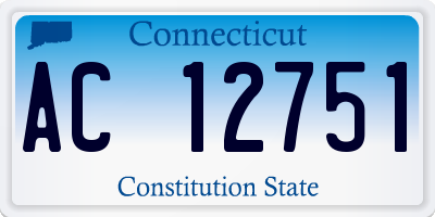 CT license plate AC12751