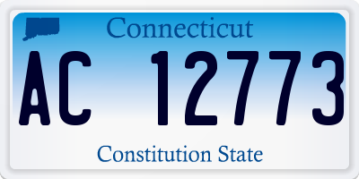 CT license plate AC12773