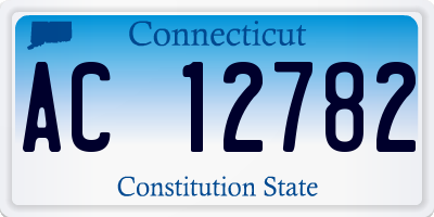 CT license plate AC12782