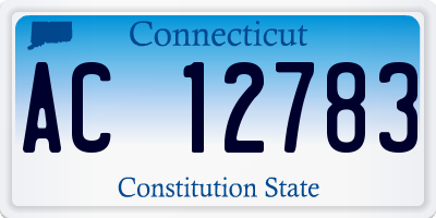 CT license plate AC12783