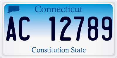 CT license plate AC12789