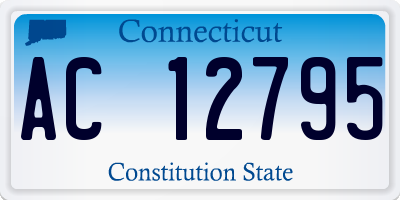 CT license plate AC12795