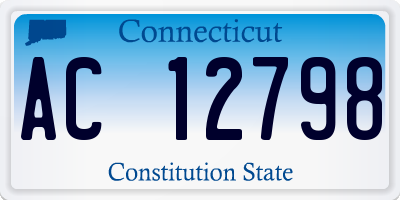 CT license plate AC12798