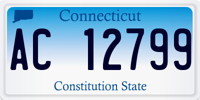 CT license plate AC12799