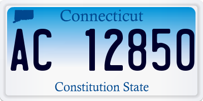 CT license plate AC12850