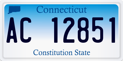 CT license plate AC12851