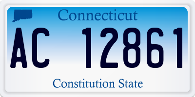 CT license plate AC12861