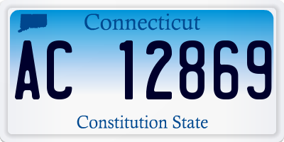 CT license plate AC12869