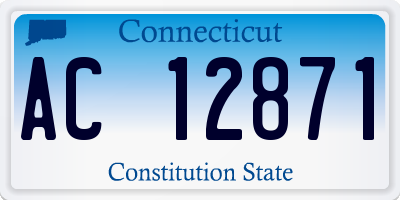 CT license plate AC12871