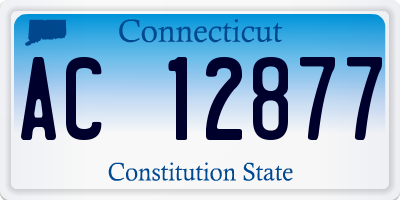 CT license plate AC12877