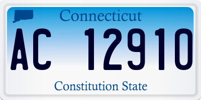 CT license plate AC12910