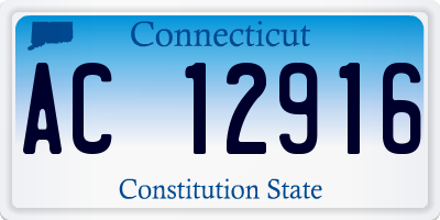 CT license plate AC12916