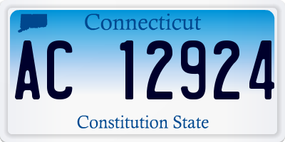 CT license plate AC12924