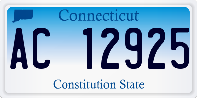 CT license plate AC12925