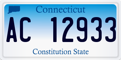 CT license plate AC12933