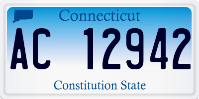 CT license plate AC12942