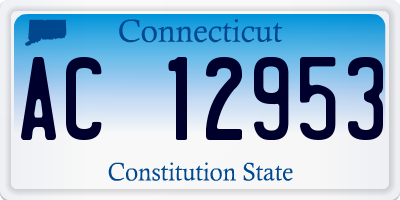CT license plate AC12953