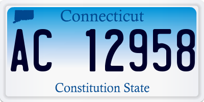 CT license plate AC12958