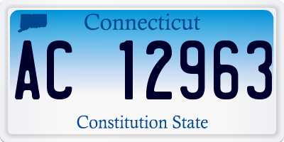 CT license plate AC12963