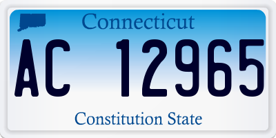 CT license plate AC12965